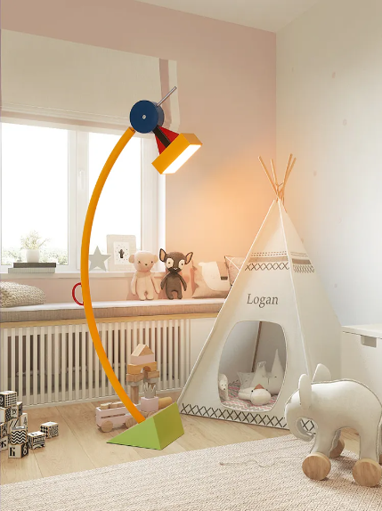 Cartoon Children Floor Lamp Color Geometry Family Bedroom Originality LED Creativity Decorative Atmosphere