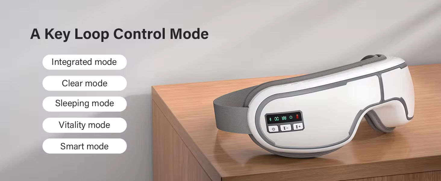 2024 New design Vibrating Warm Hot Compress Air Pressure Stress Relief Machine Eye Massager With Adjustable Heat