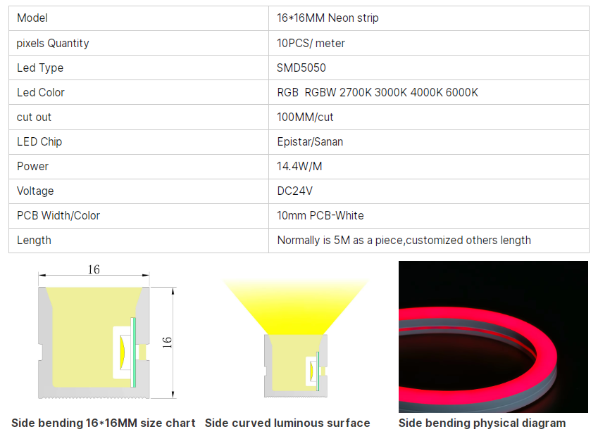 LED Neon 12v 24v Flexible Smart RGB Bande Led Colorful Strips Lights