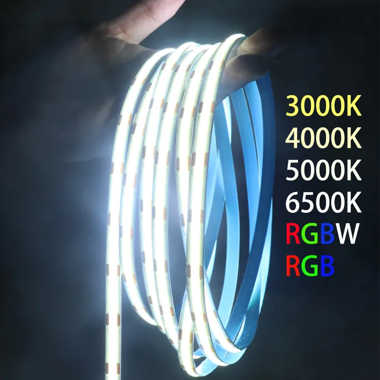 2025 Professional COB Led Strips DC5v 12v 24v RGB RGBW COB LED Strips for Outdoor Indoor Decoration